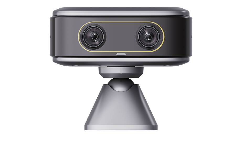 Cận cảnh mặt trước và chân đế của camera an ninh EZVIZ CB60 Dual 3K