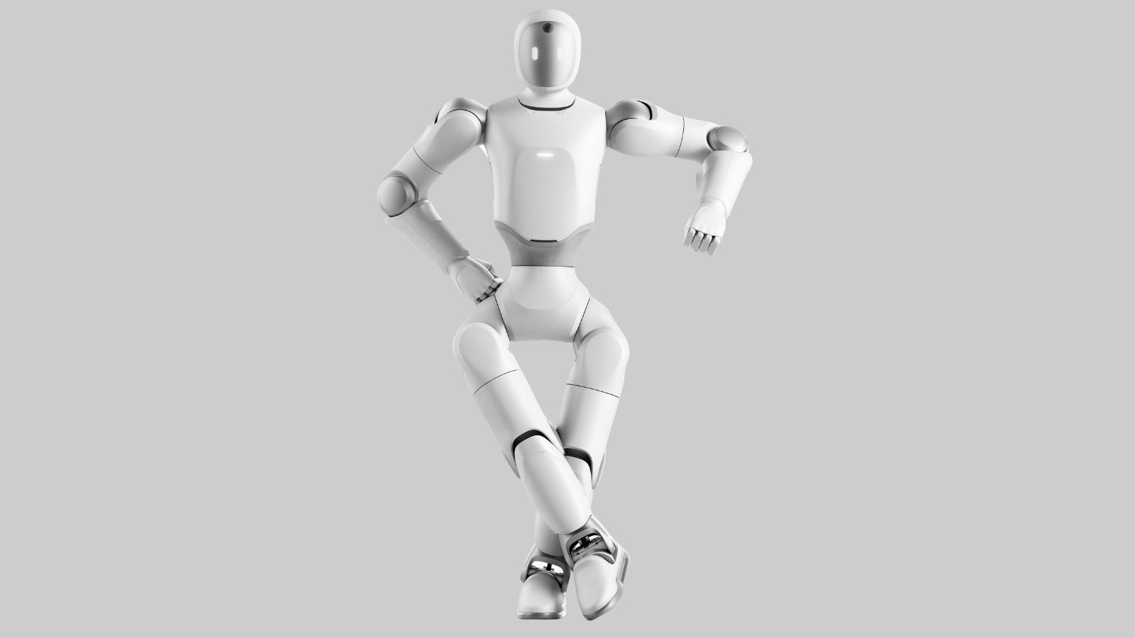 Toàn thân robot hình người PrimeBOT Q1 phiên bản màu trắng