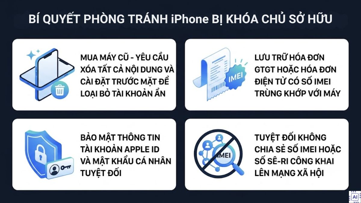 Biện pháp kiểm tra phòng ngừa mua phải máy bị khóa iCloud