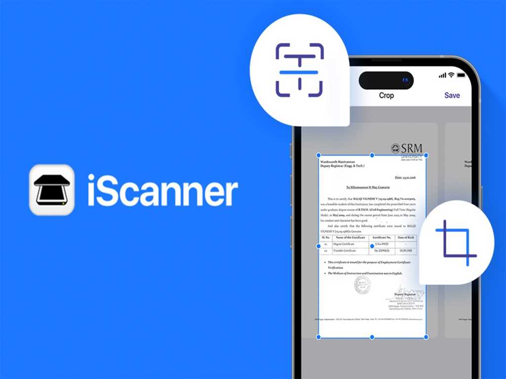 Ứng dụng quét tài liệu iScanner trên điện thoại