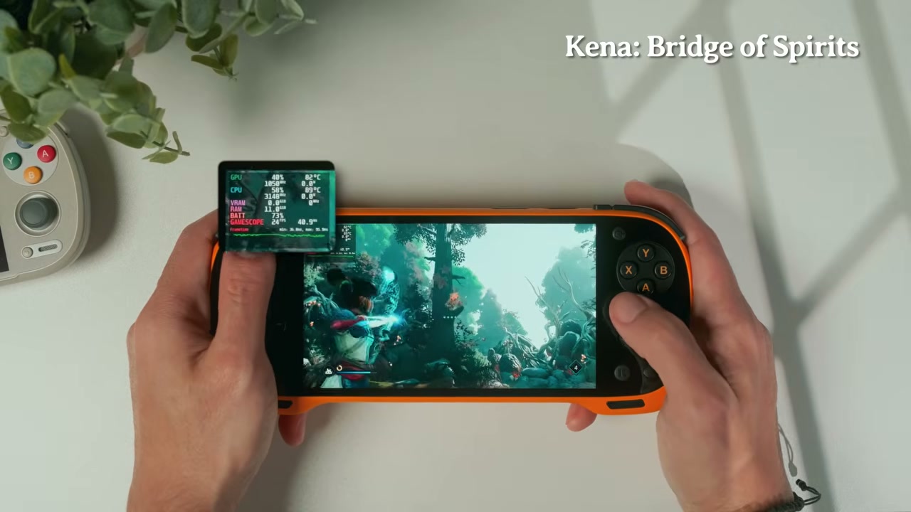 KONKR Pocket FIT đang chơi Kena Bridge of Spirits
