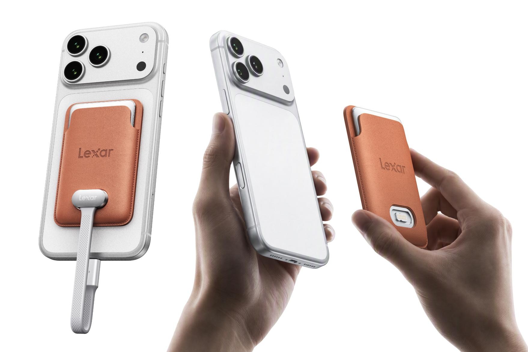 Cáp nam châm SnapLink sử dụng chấu pogo-pin cắm vào cạnh ổ Lexar Muse