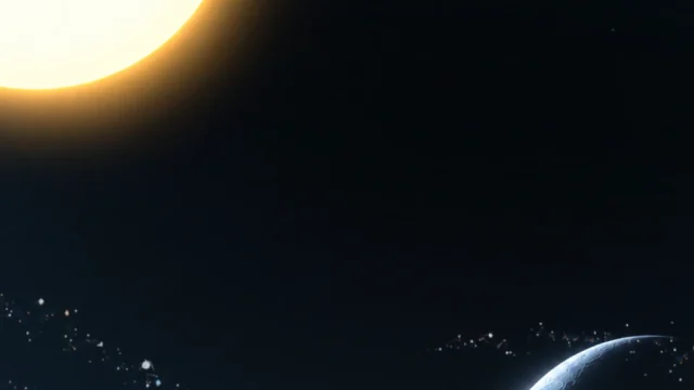 Hình minh họa chính thức của OpenAI thể hiện mặt trời Sol và trăng khuyết Luna trong không gian