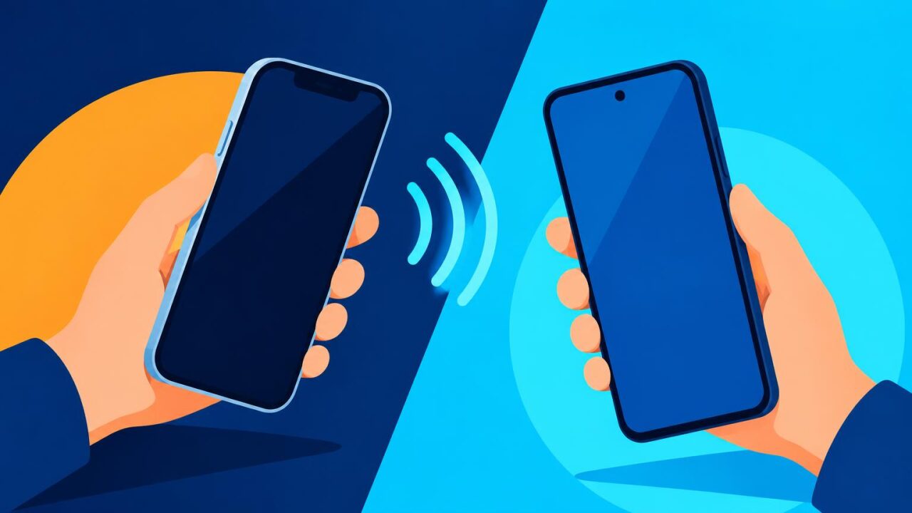Hình minh họa thanh toán không chạm qua kết nối NFC trên smartphone