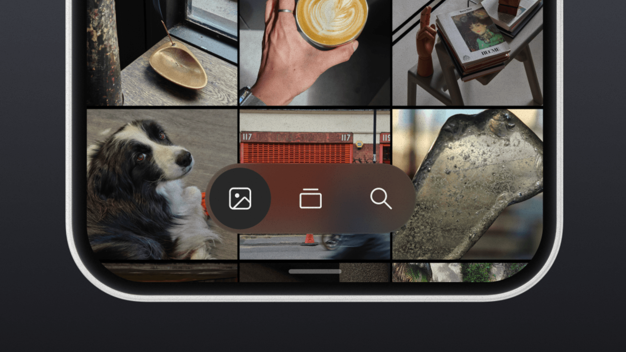 Giao diện ứng dụng Thư viện ảnh Nothing Gallery trên Nothing OS 5.0