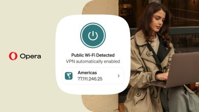 Ảnh minh họa VPN Opera tự bật khi phát hiện Wi-Fi công cộng.