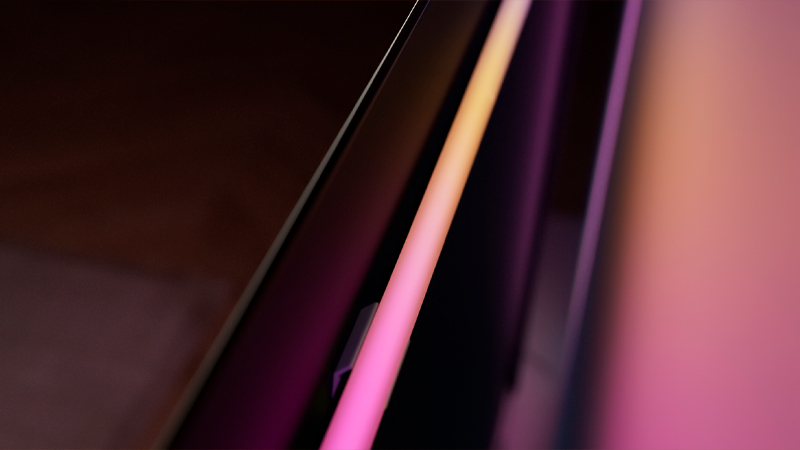 Góc nhìn từ phía sau TV của cụm camera Philips Hue Play Screen Sync