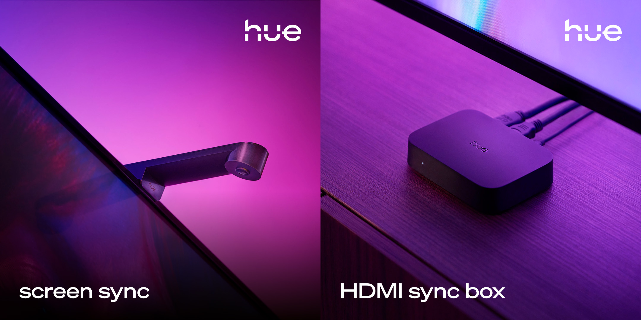 Hệ thống camera Philips Hue Play Screen Sync gắn trên TV đồng bộ đèn thông minh