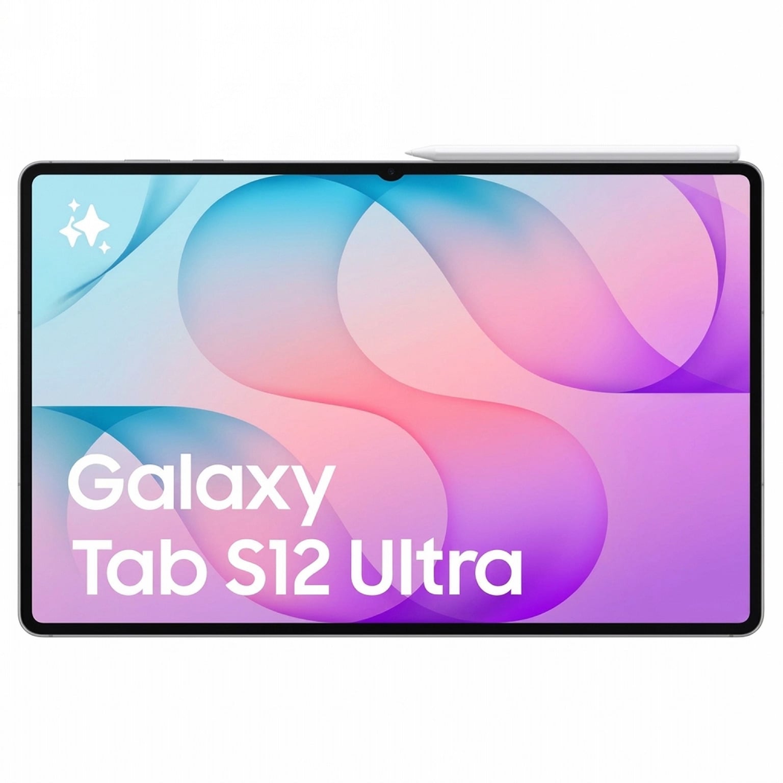 Mặt trước Galaxy Tab S12 Ultra hiển thị màn hình và bút S Pen