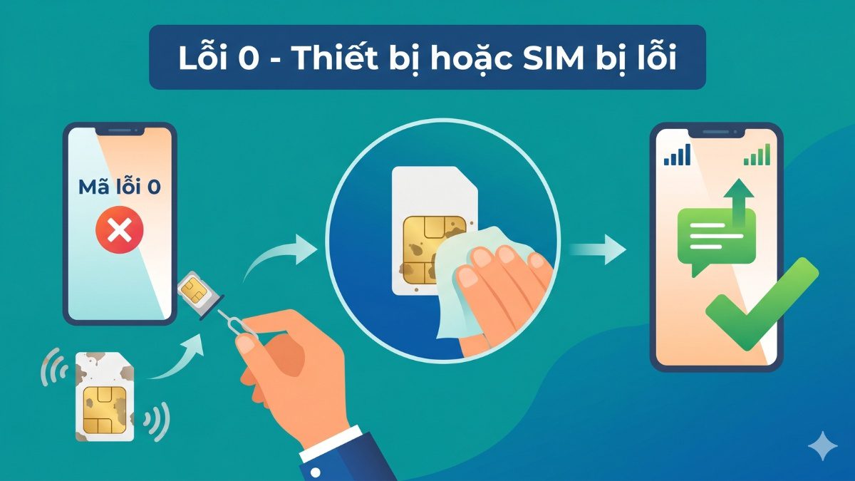 Lỗi 0 - Thiết bị hoặc SIM bị lỗi