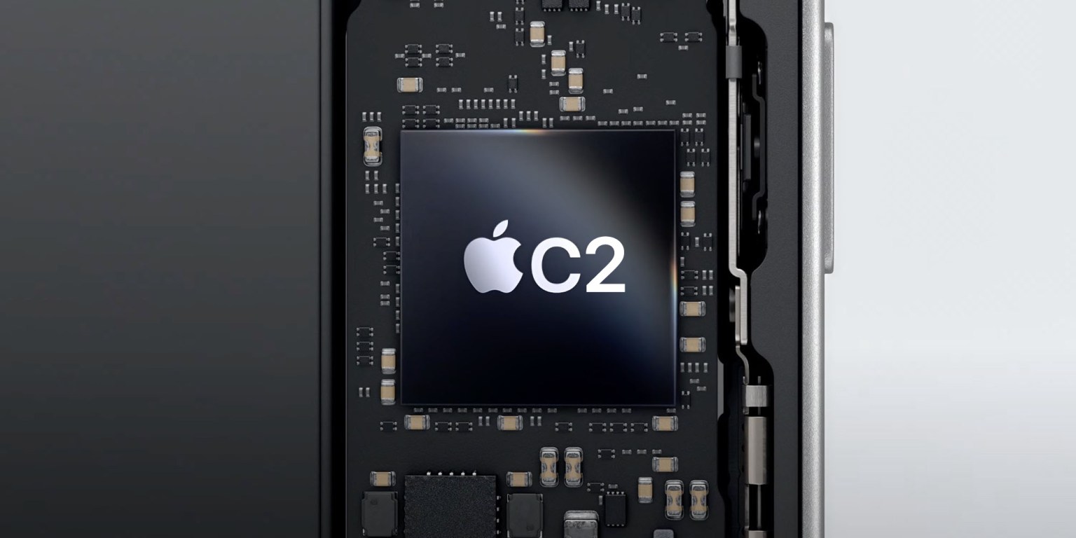 Hình minh họa mạch phần cứng với nhãn Apple C2.