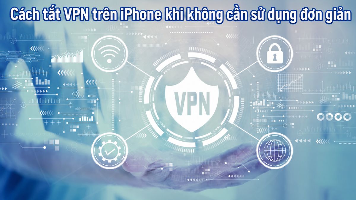 Giao diện quản lý kết nối mạng riêng ảo VPN trên điện thoại iPhone