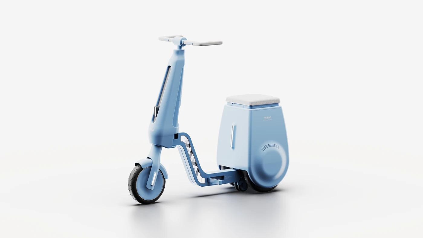 Robot tự hành phía sau WIMO tách rời và di chuyển bám sát người dùng