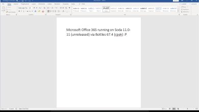 Giao diện Microsoft Word trong bộ Microsoft 365 hoạt động trên Linux