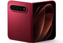 Thiết kế gập mid-fold màu đỏ Nishino Red của Xiaomi 18 Fold