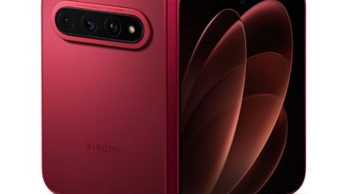 Thiết kế gập mid-fold màu đỏ Nishino Red của Xiaomi 18 Fold