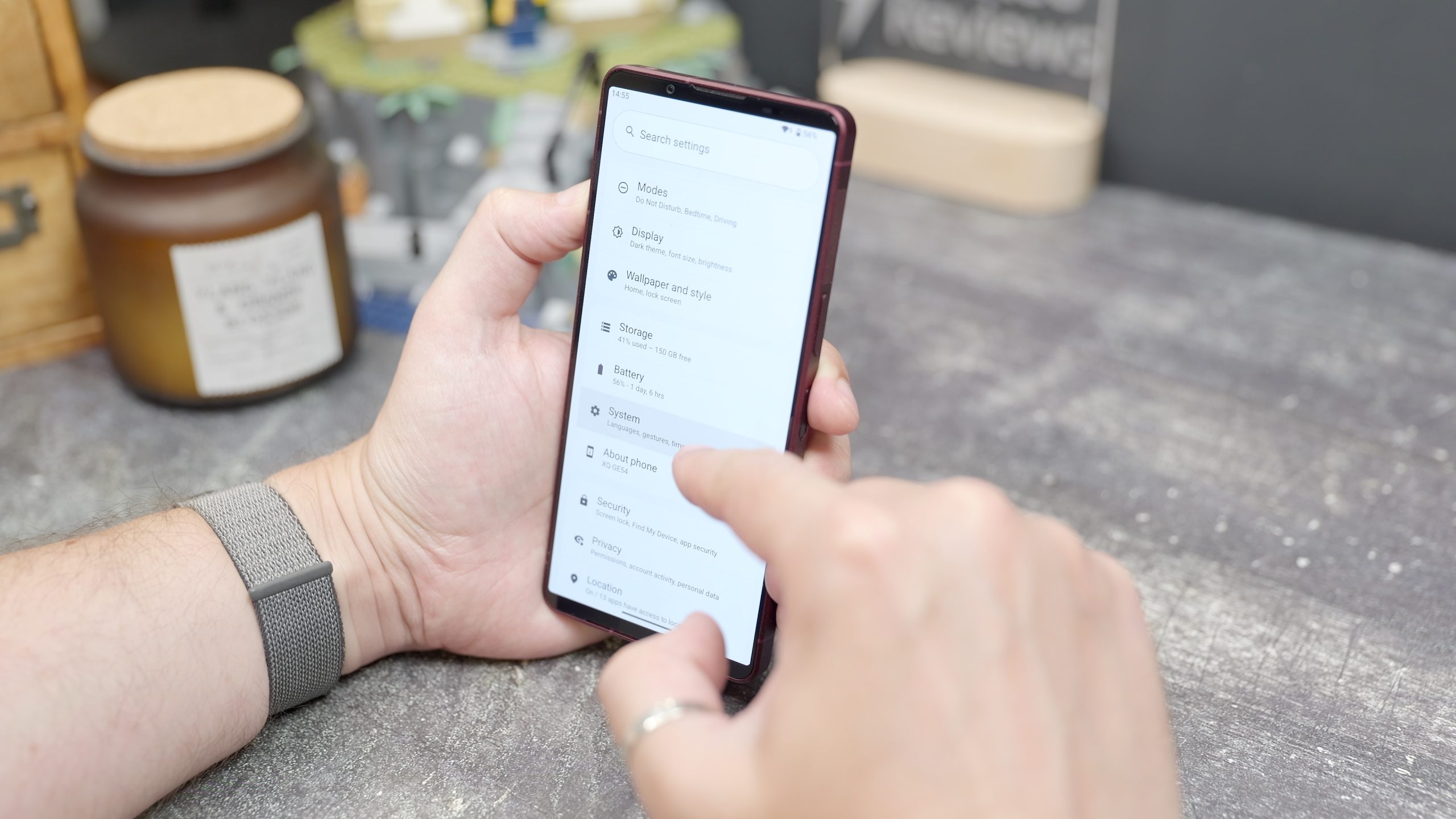 Cài đặt hệ thống Xperia