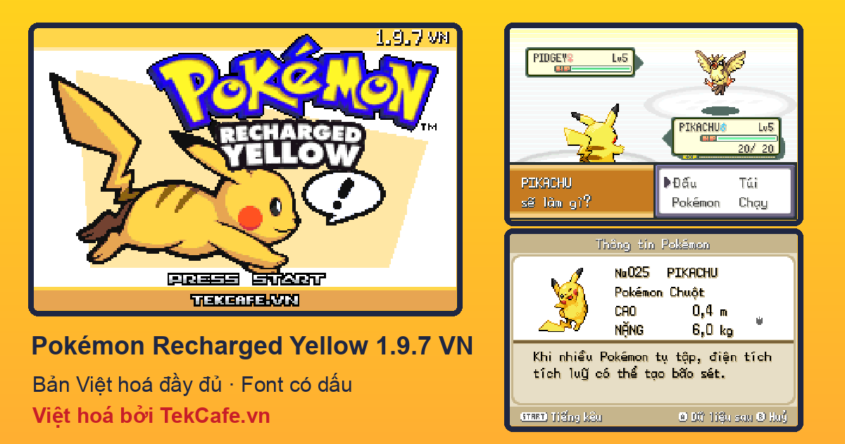 Bìa hộp do tác giả Jaizu công bố: Recharged Yellow đặt Pikachu và Kanto lên nền Emerald của thời Game Boy Advance. Ảnh: Jaizu
