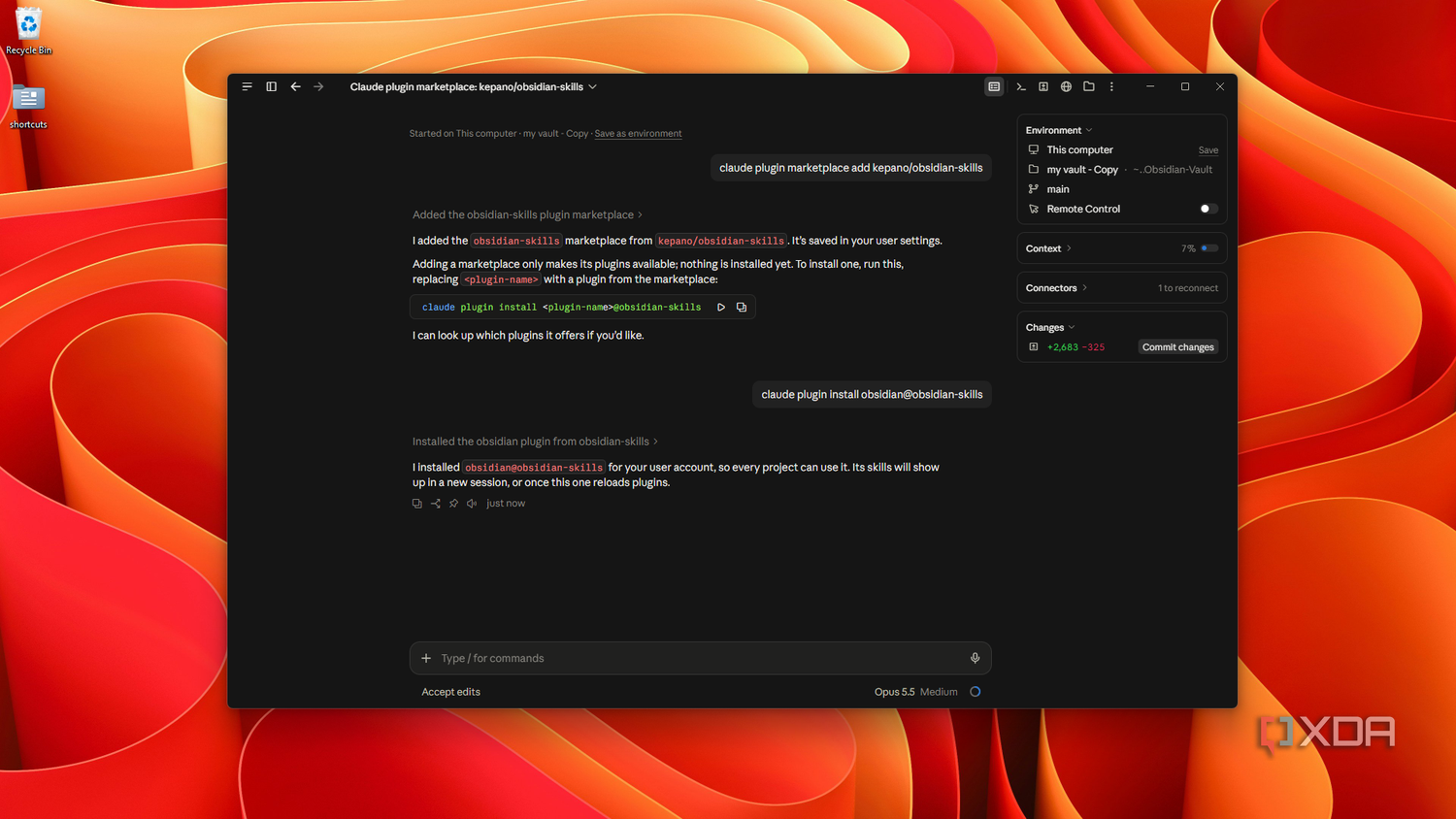 adding obsidian-skills marketplace plugin in Claude Code