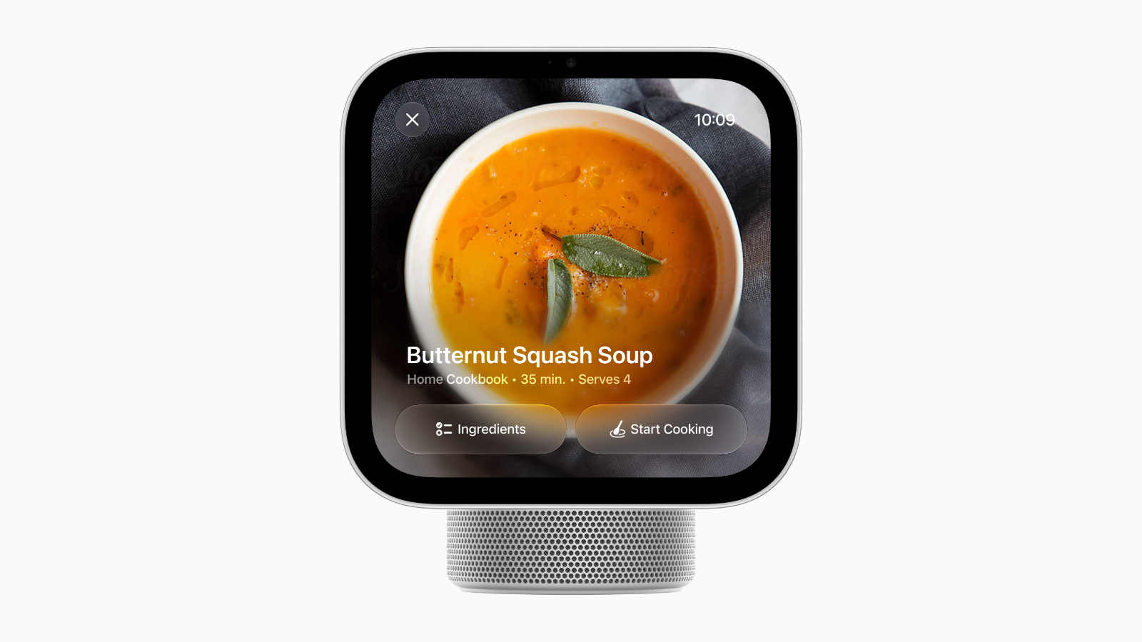 Công thức nấu ăn hiển thị trên Apple HomeView