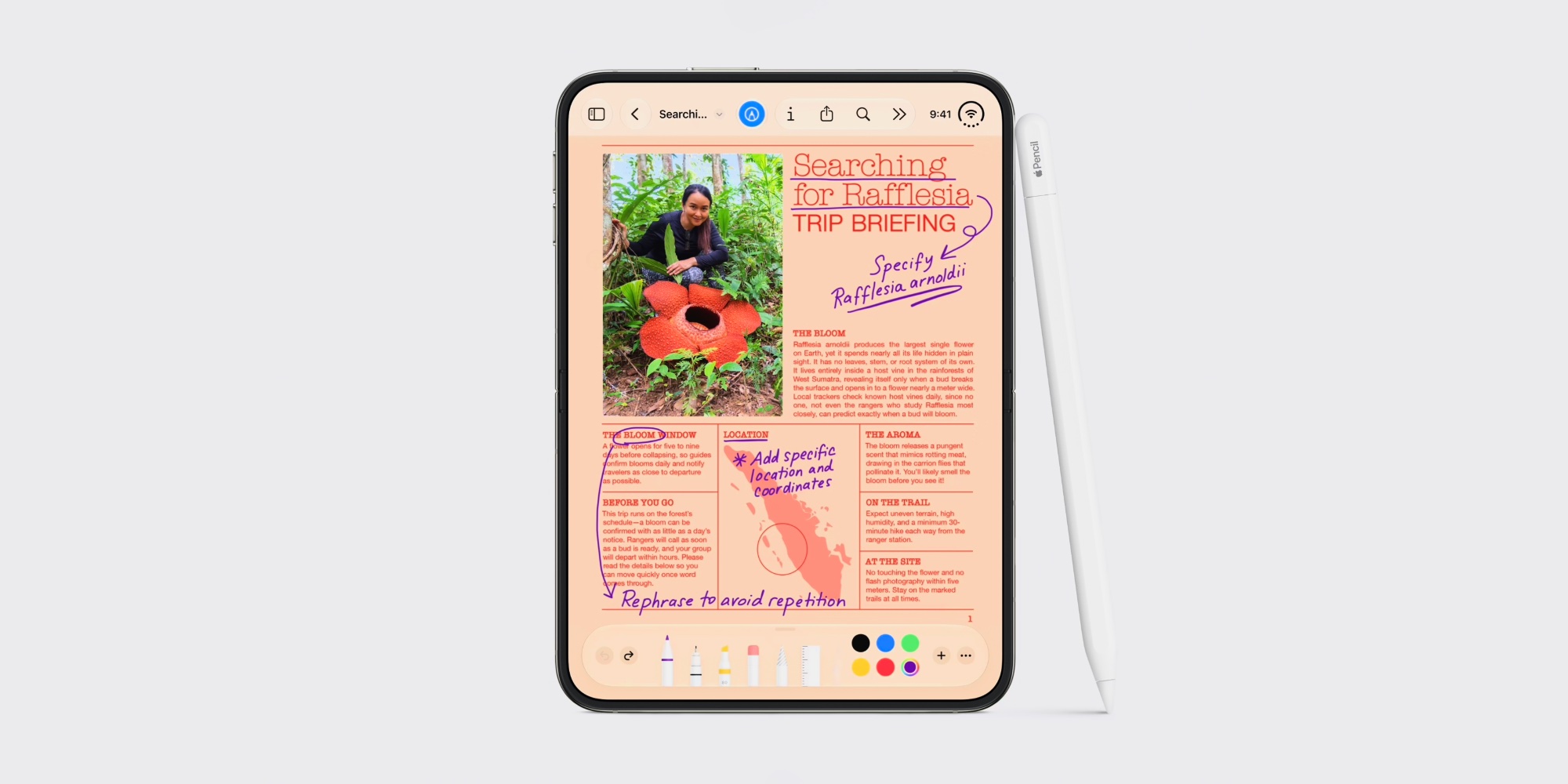 Apple Pencil USB-C viết trên màn hình iPhone Duo