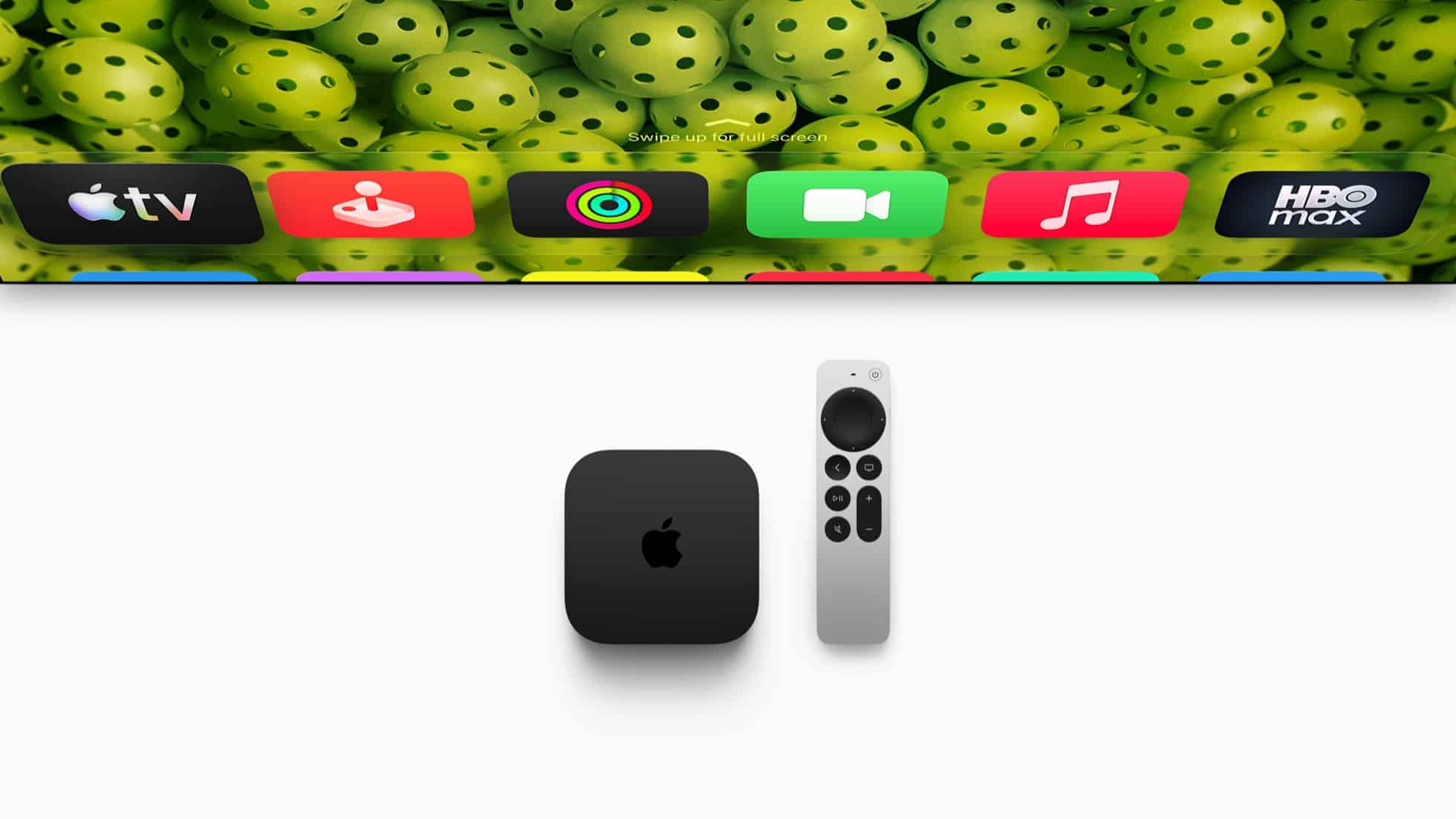 Apple TV 4K thế hệ thứ 4 đặt cạnh Siri Remote mới