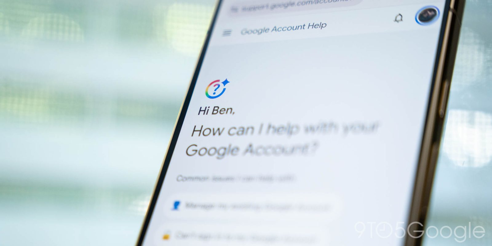 Ask Google Help trên trang hỗ trợ tài khoản