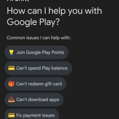 Ask Google Help trên trang hỗ trợ Google Play