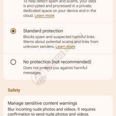 Ba mức bảo vệ trong Google Messages beta
