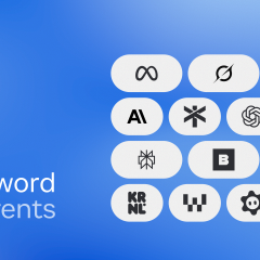 Banner giới thiệu 1Password for Agents, cơ chế tách thông tin đăng nhập khỏi dữ liệu mà agent xử lý.