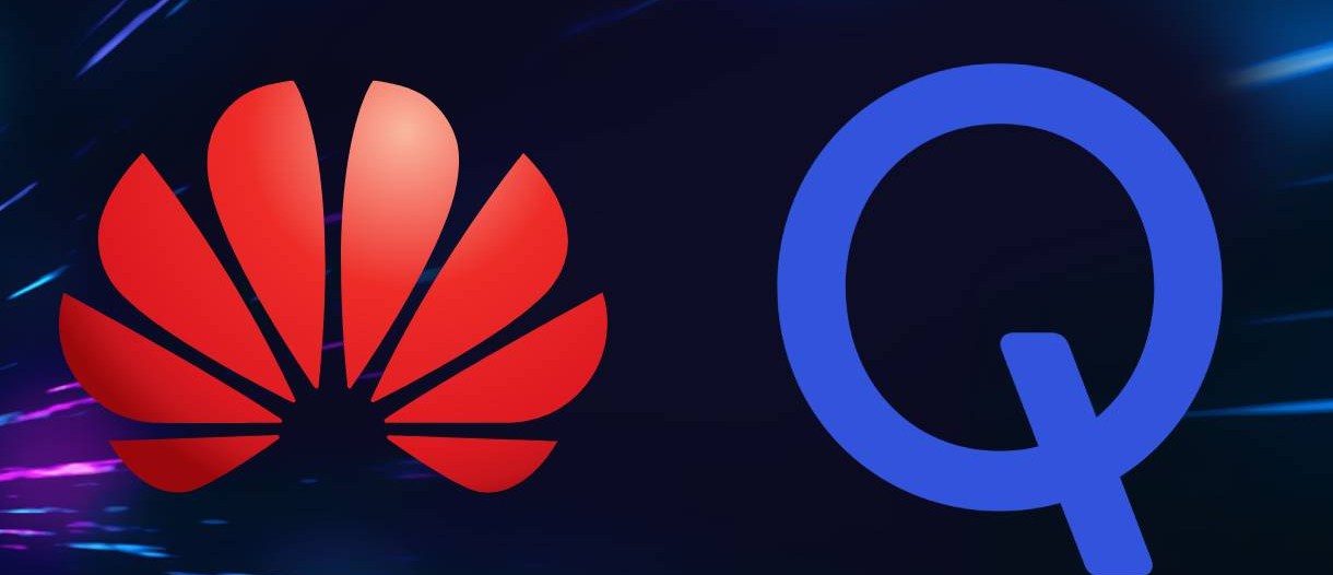 Biểu trưng Huawei và Qualcomm đại diện cho thỏa thuận cấp phép bằng sáng chế