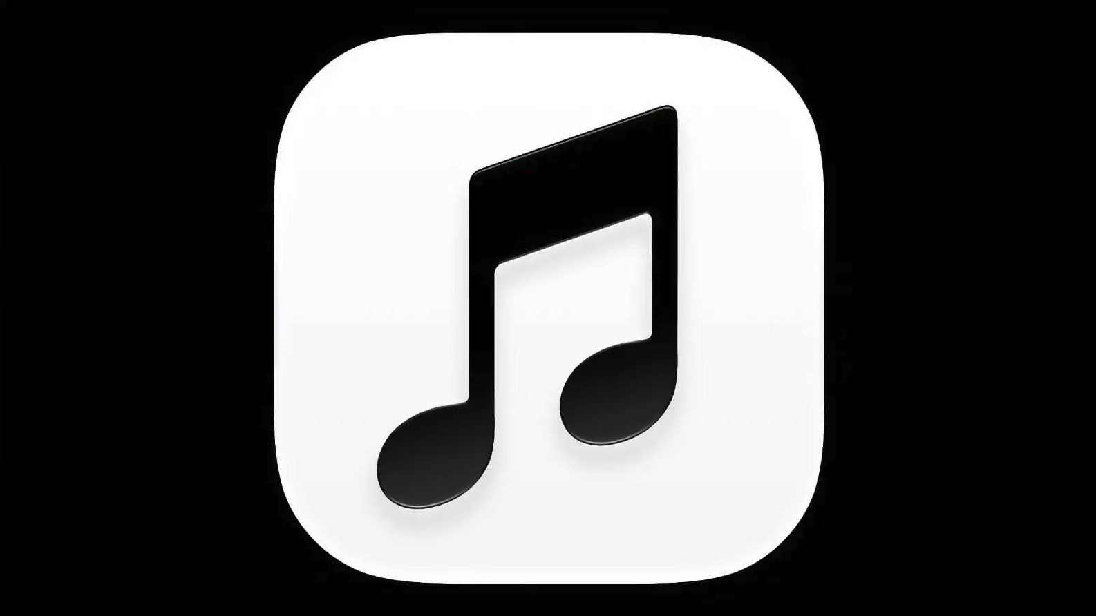 Biểu tượng Apple Music mới màu đen trắng