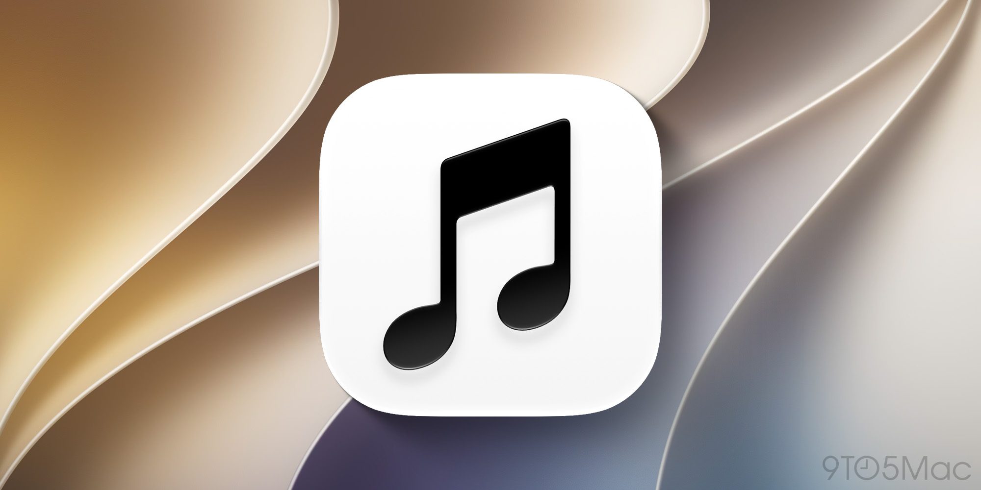 Biểu tượng Apple Music mới, nền trắng với nốt nhạc đen, trên iOS 27.2 beta 4