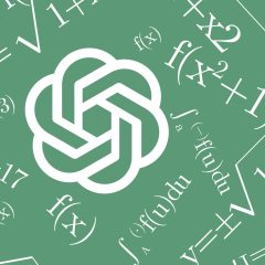 Biểu tượng OpenAI đặt giữa các ký hiệu toán học, gắn trực tiếp với tuyên bố về chứng minh do mô hình tạo ra.