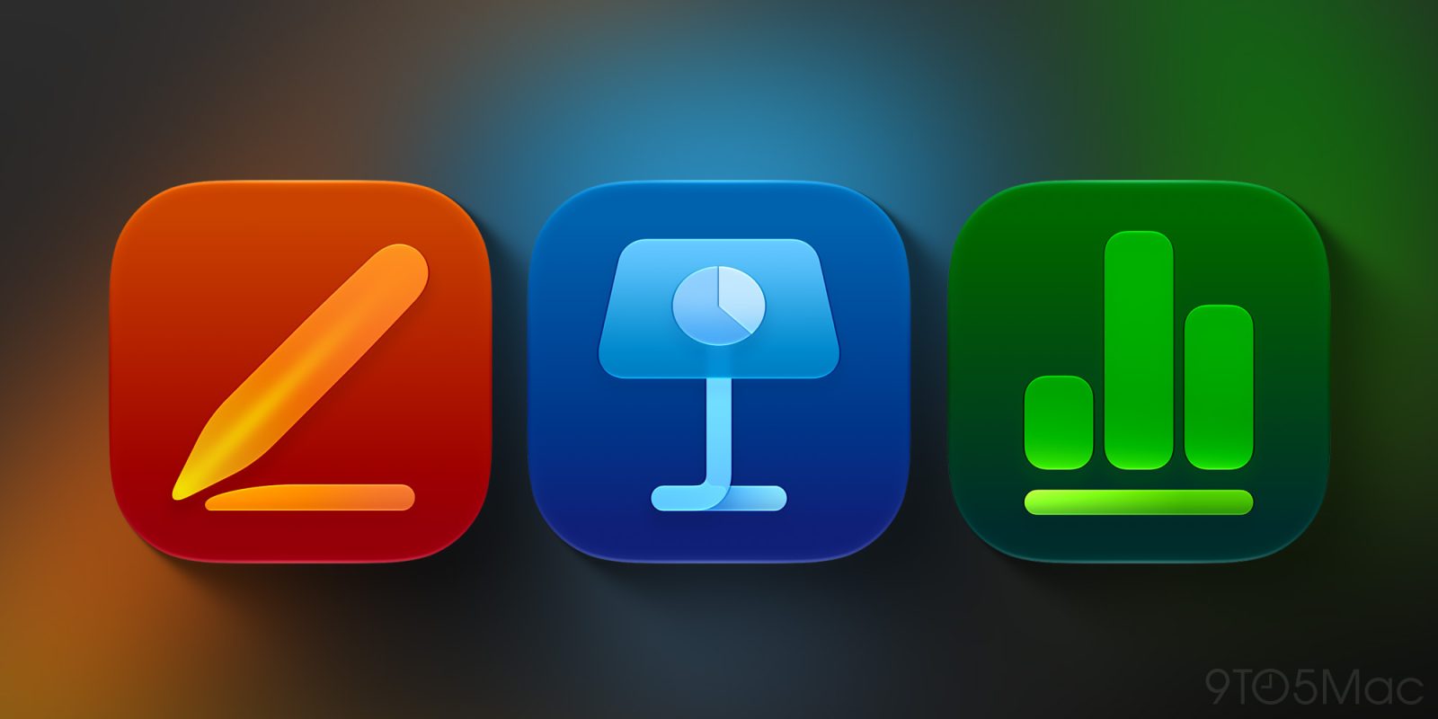 Biểu tượng Pages, Keynote và Numbers