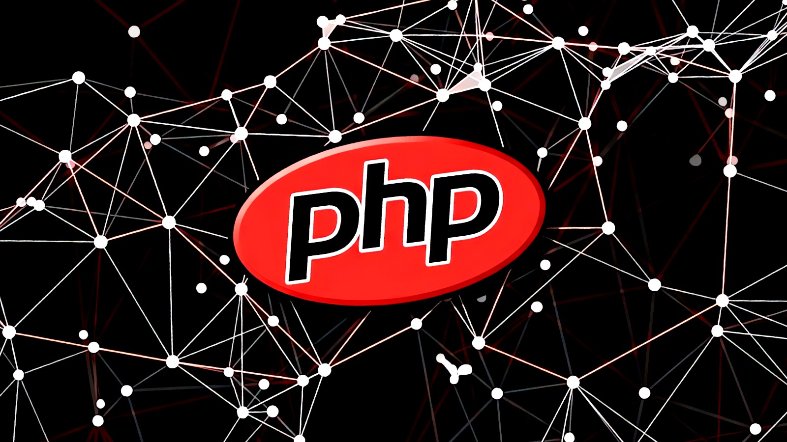Biểu tượng PHP trên nền các điểm kết nối