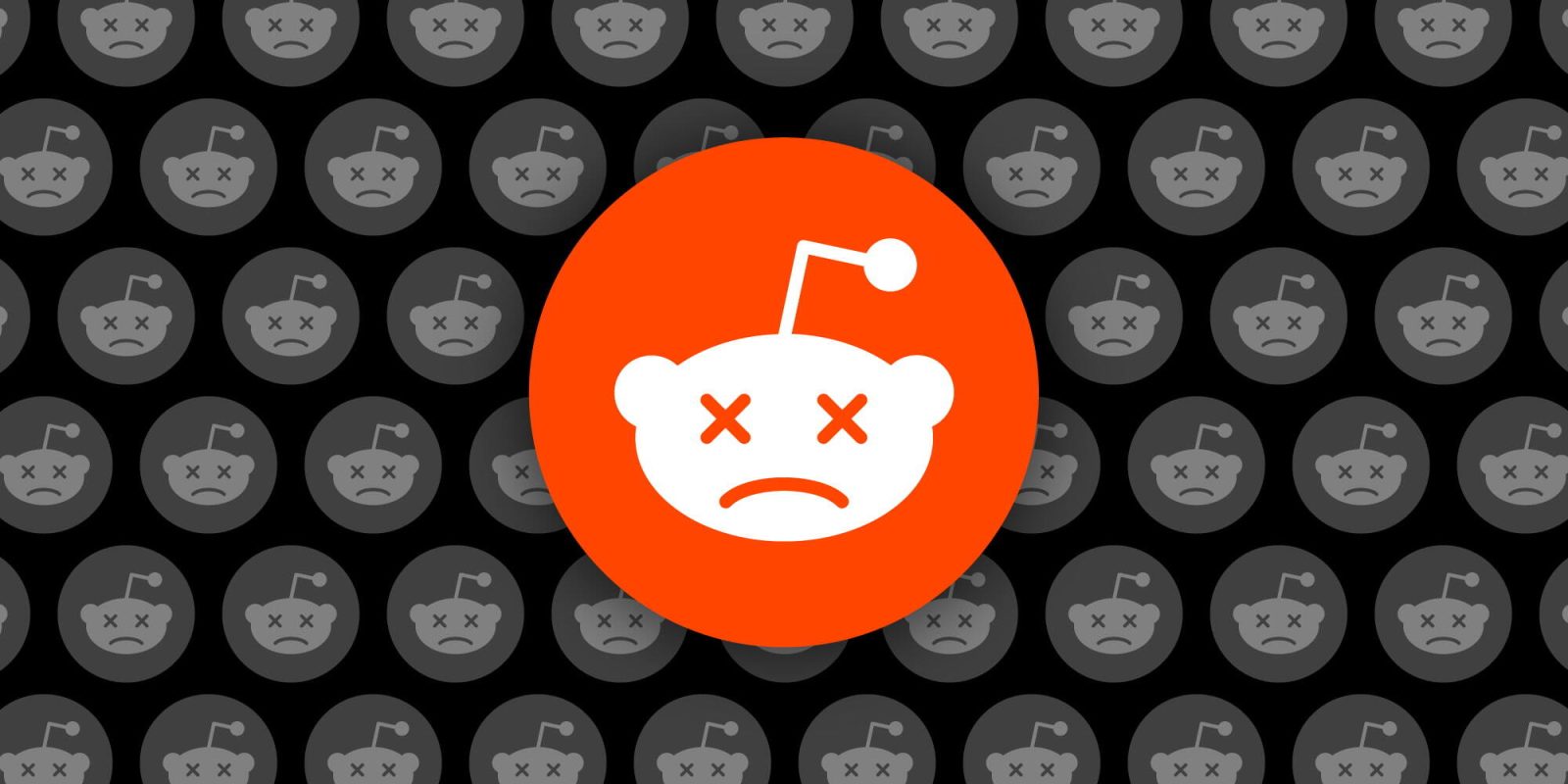 Biểu tượng Reddit trong hình minh họa về nội dung không truy cập được