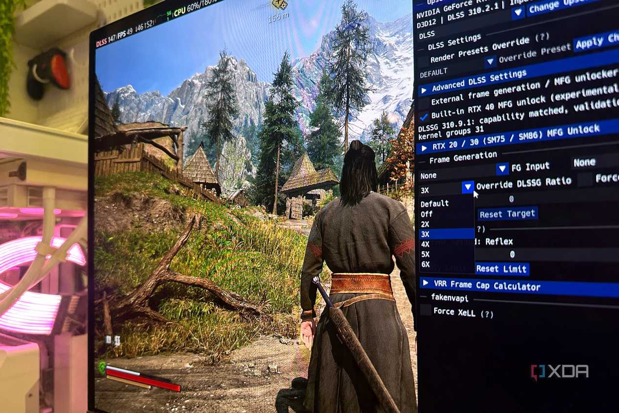 Blood of Dawnwalker chạy với Multi-Frame Generation qua OptiScaler trên GPU RTX 40.