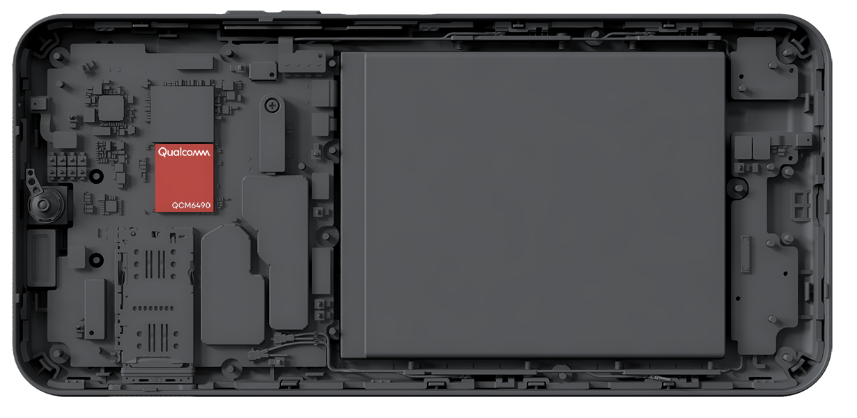 Bo mạch NexPhone với chip Qualcomm QCM6490 tô đỏ
