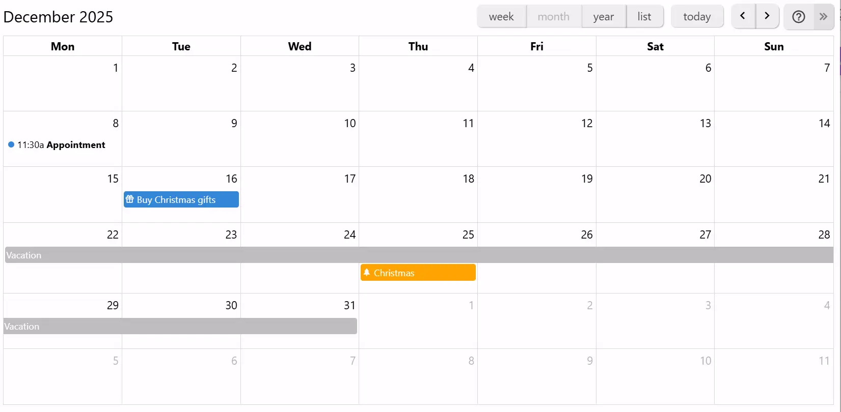 Calendar