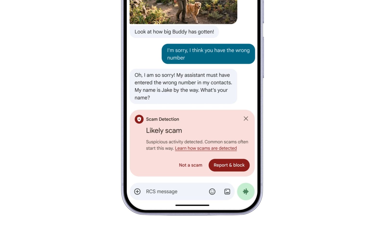 Cảnh báo Scam Detection trong Google Messages