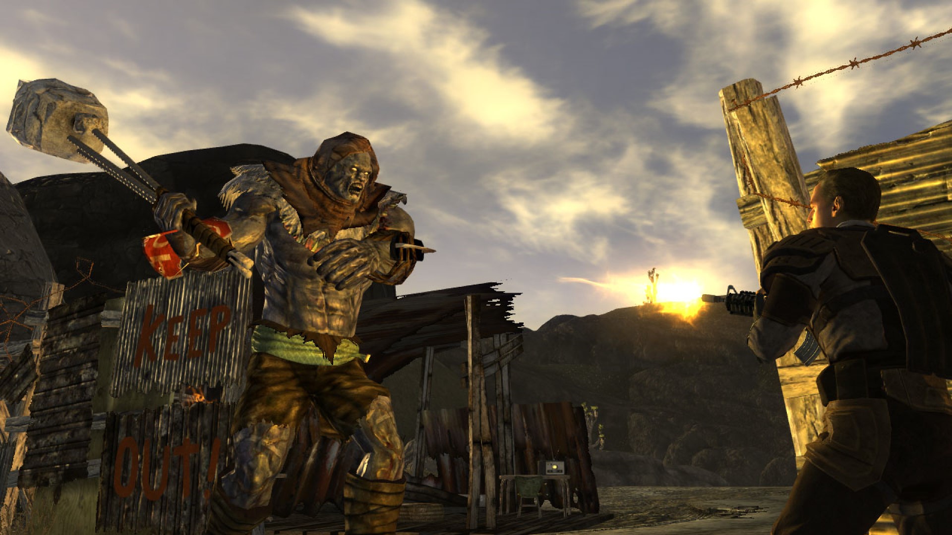 Cảnh chiến đấu trong Fallout: New Vegas