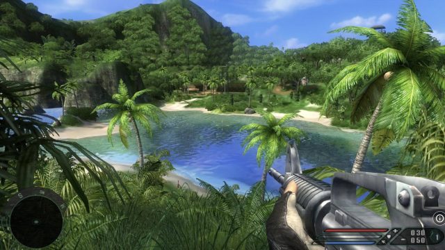 Cảnh Far Cry với giao diện góc nhìn thứ nhất