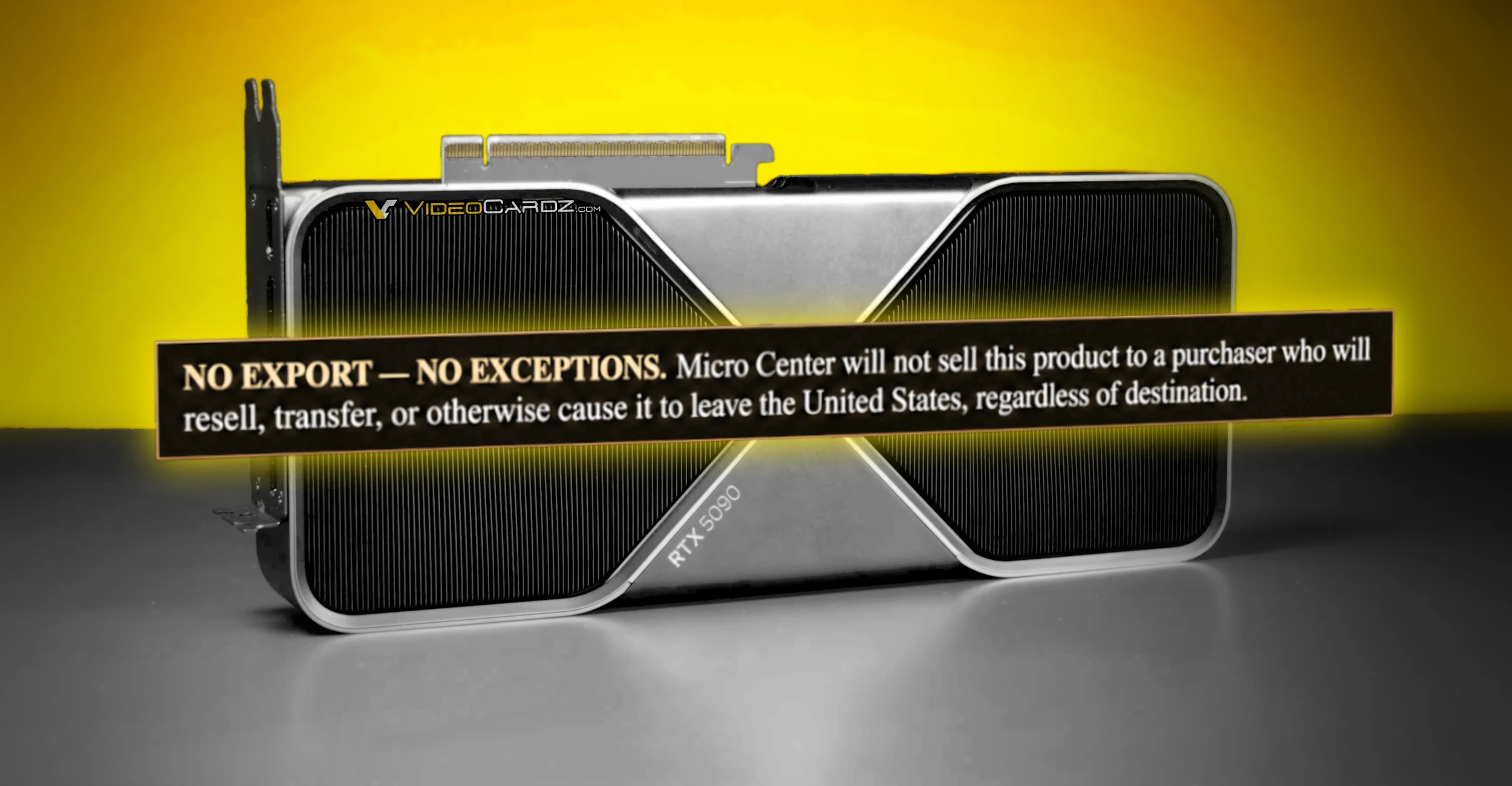 Card đồ họa NVIDIA GeForce RTX 5090, sản phẩm đứng sau yêu cầu kê khai mới tại Micro Center.
