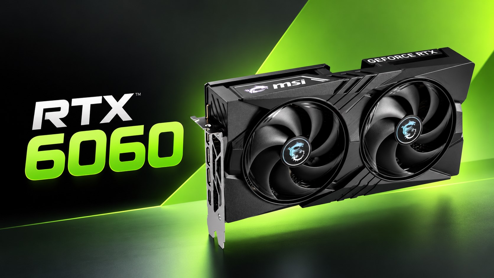 Ảnh dựng card MSI với chữ RTX 6060, minh họa cho tin đồn về mẫu card tương lai
