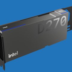 Card tăng tốc Intel GPU D270 dạng PCIe.