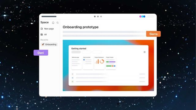 ChatGPT Space showing an onboarding prototype page as Dani and Sierra collaborate-1