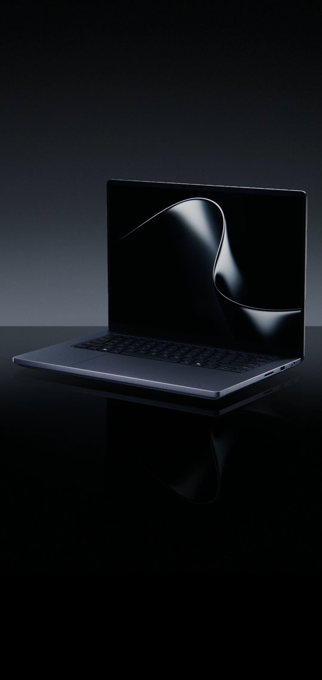 Ảnh chính thức Surface Laptop Ultra màu tối, mở màn hình