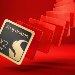 Chip Qualcomm Snapdragon X2 Elite trên nền đỏ