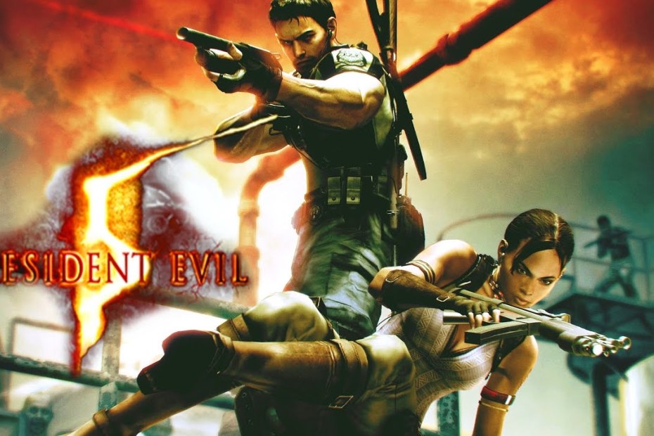 Chris and Sheva in Resident Evil 5 artwork.